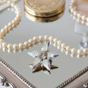 Aurora Boreallis Star Pin Brooch Pin EUC